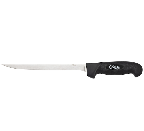 Case 8" Stainless Steel Fillet Knife with Black Rubber Handle
