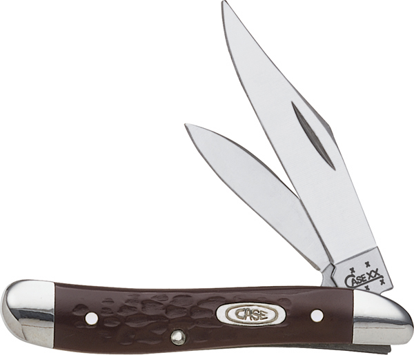 Case Medium Stockman Folding Knife 3.25 in Brown Jigged Synthetic