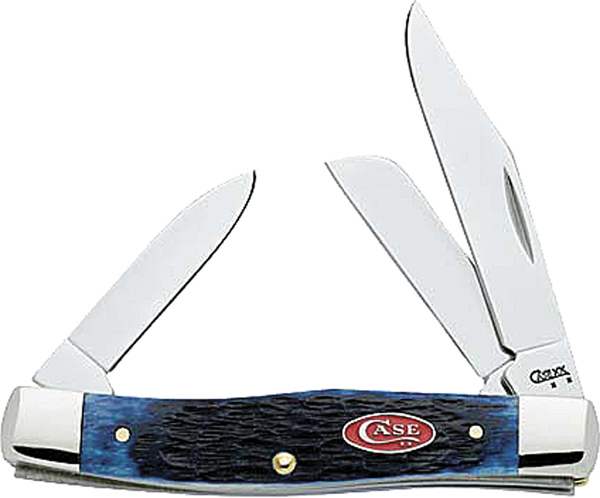 Case Medium Stockman Navy Blue Bone Knife