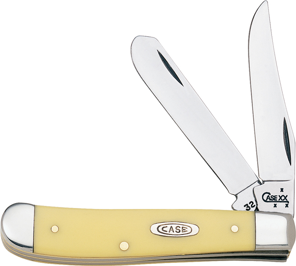 Case Mini Trap Knife 2BL 3.5" Yellow SS