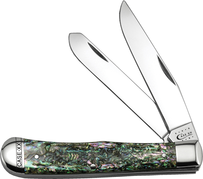 Case Trapper 2-Blade 4 1/8" Abalone Knife