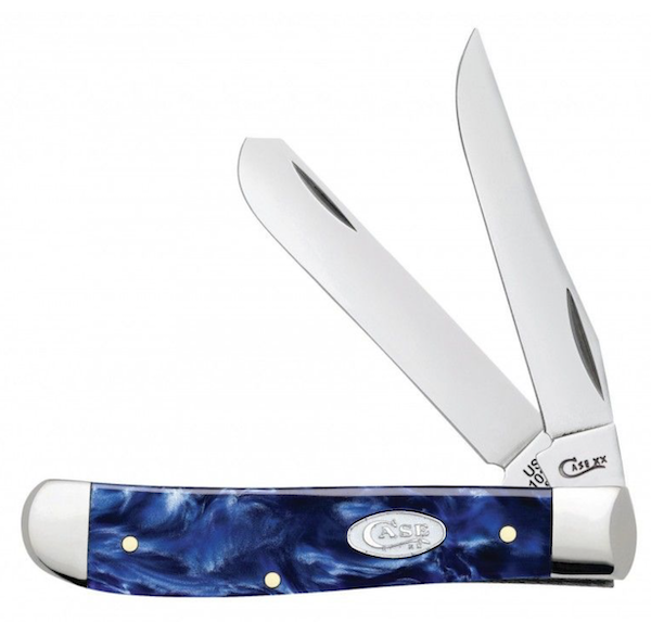 Case Cutlery M Trapper 3.5" 2BL Blue Pearl Knife 23432