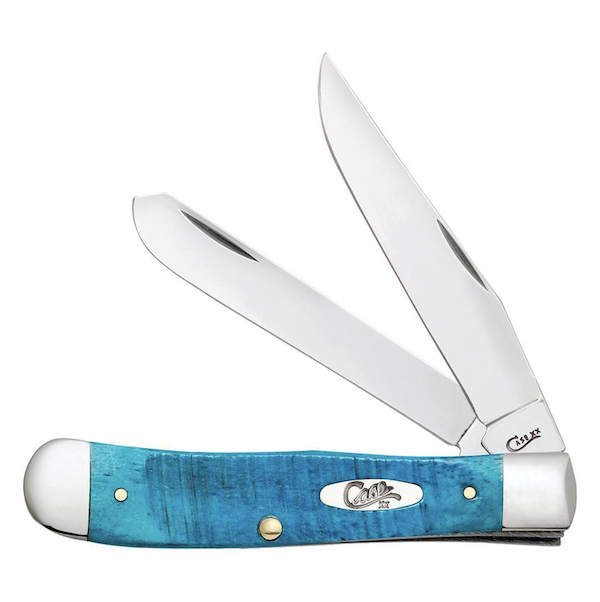 Case Cutlery Trapper 4.125" 2BL Carbon Blue Knife