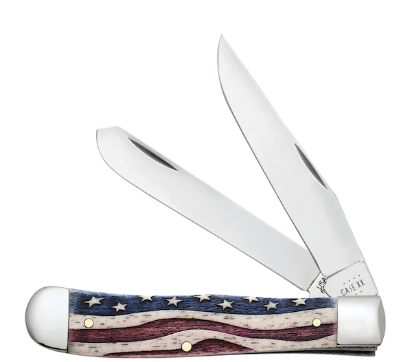 Case Cutlery Trapper 41/8" 2BL Star Spangle Knife