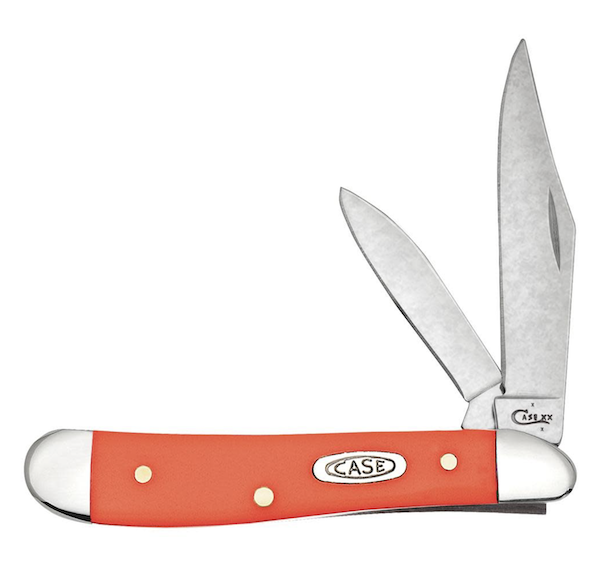 Case Cutlery 80504 Peanut Knife 2-Blade 2.875" Orange Handle