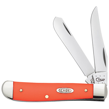 Case Cutlery Trapper Knife 3.5" Blade Orange Handle 2 Blades