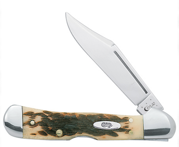 CASE CopperLock Mini Folding Knife - Amber Bone