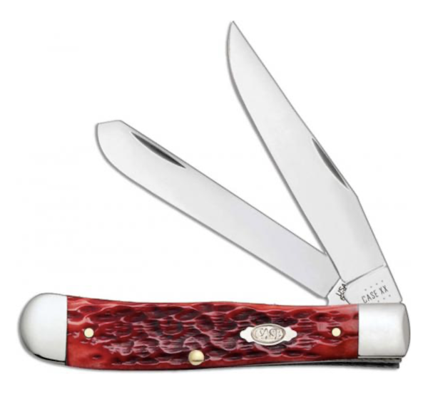 Case Trapper 4 1/8" 2-Blade Dark Red Bone