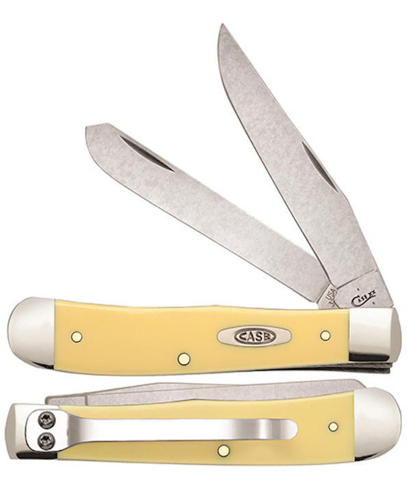Case Yellow Synthetic Trapper 2-Blade Pocket Knife