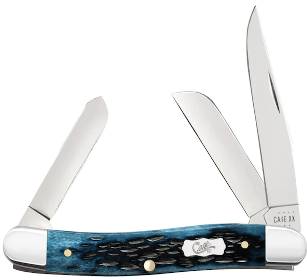 Case Medium Stockman 3-Blade Pocket Knife, Mediterranean Blue