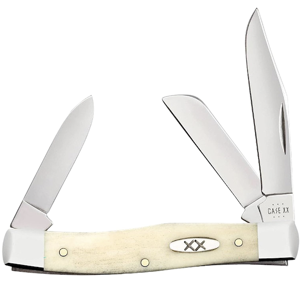 Case Medium Stockman Folding Knife - 3 Blades - Natural Bone