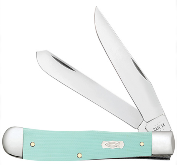 Case Trapper Seafoam Green G10 2-Blade Pocket Knife