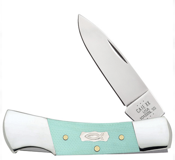 Case Lockback 3" Blade Folding Knife (Seafoam Green G-10)