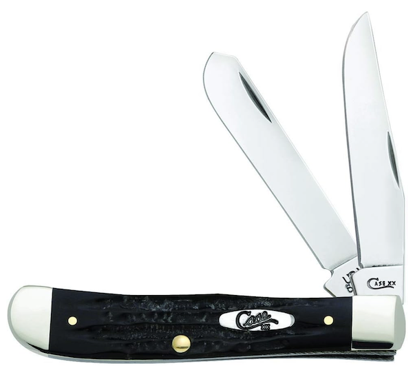 Case Trapper Jigged Buffalo Horn 2-Blade Pocket Knife