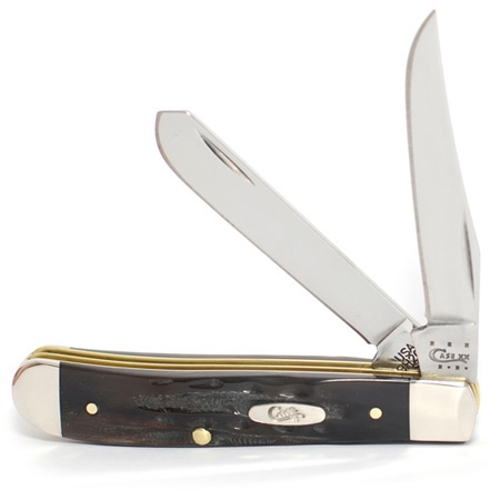 Case Mini Trapper 3 1/2" 2-Blade Jigged Buffalo Horn