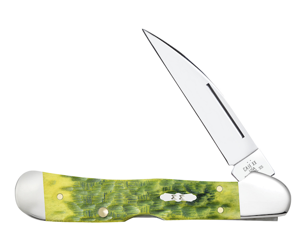 CASE Coprlk 4 1/4" 1B Green Apple Bone