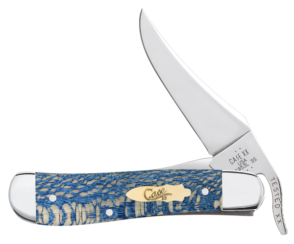 Case Russlock 41/8in 1-Blade Knife, Blue Sycamore