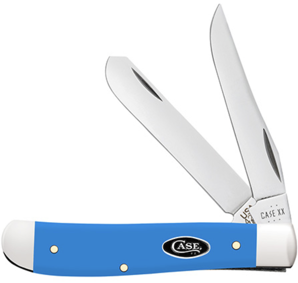 Case M Trapr 3.5" 2-Blade Lt Blue Synthetic Knife
