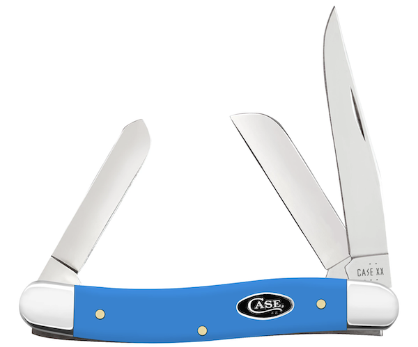 Case M Stckmn 3BL 3 5/8" Light Blue Synthetic Folding Knife