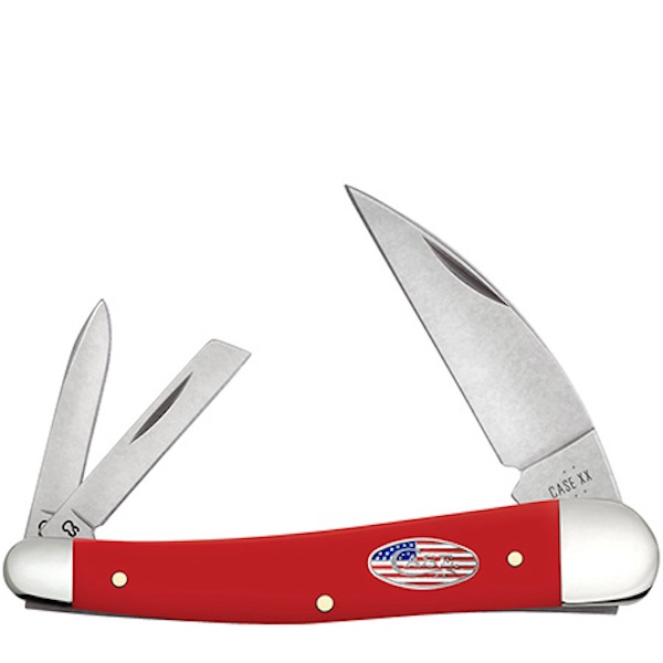 Case Seahorse Whittler 3-Blade American Workman Red Synthetic