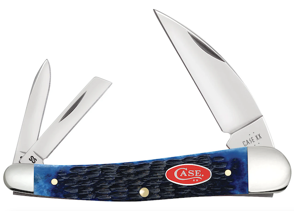 Case Seahrs Whittler 3-Blade Navy Bone Pocket Knife