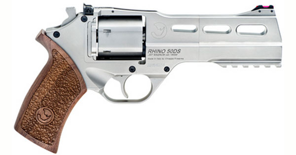 Chiappa Firearms Rhino 50Ds 357Mag 5" Adj. Sight Chrome/Walnut. 340.223