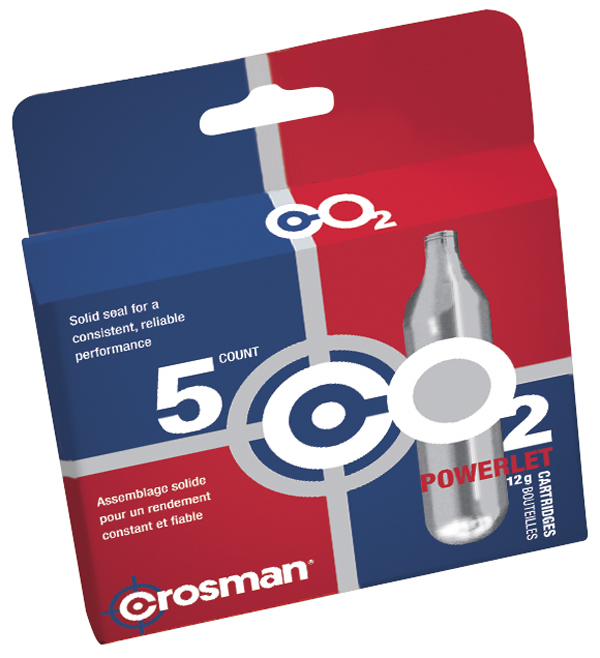 Crosman Powerlet 231B 12-Gram CO2 Cartridges (5-Pack)