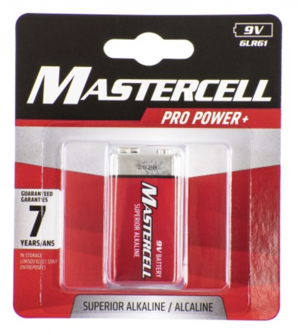 MASTERCELL ALKALINE 9V 1PK BATTERY                         