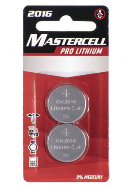 DORCY 2 PACK LITHIUM 2016 COIN CELL                        