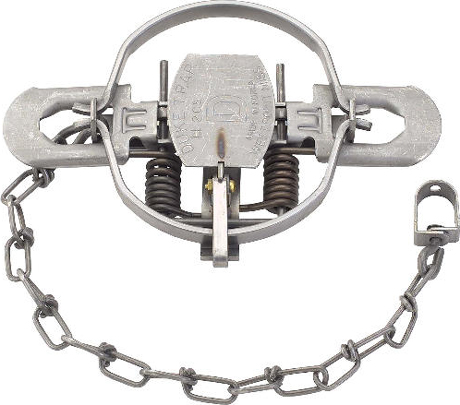 Duke Coil Spring Trap No. 2 - 5 1/2" Jaw Spread - Model 490 - Silver Color