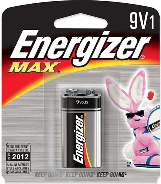 Energizer Max 9V Batteries 1pk - Model 522BP