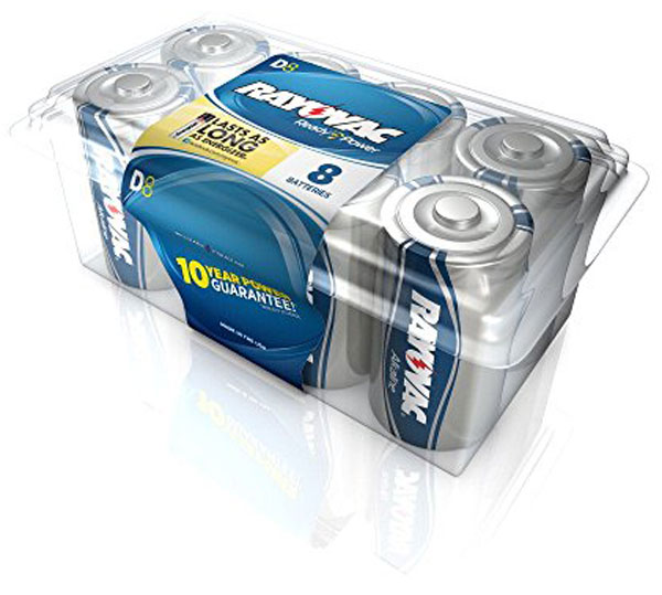 RAY-O-VAC D Alkaline Batteries (8-Pack)