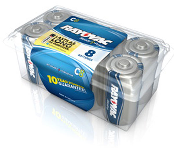 Energizer Batteries Ray-O-Vac Alkaline C Battery 8-Pack