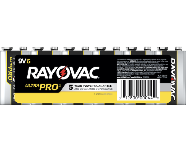Energizer Batteries Ray O Vac 9V Battery 6 Pack E302359601