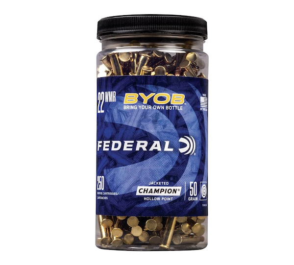 Federal Champion Training BYOB Bulk Rimfire Ammunition 22 WMR 50 Grain JHP (250 Rounds)