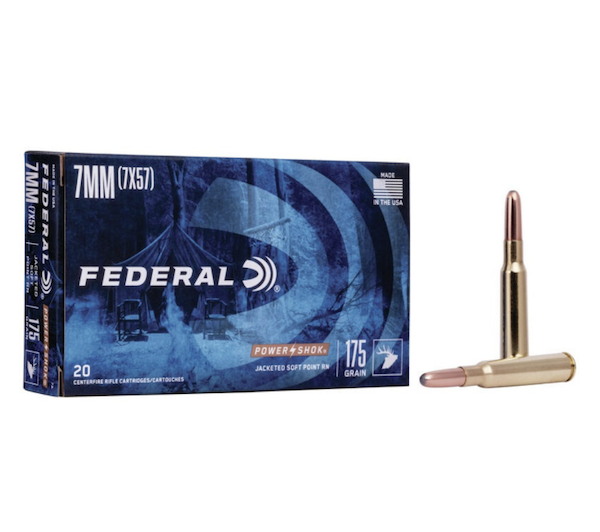 Federal Power-Shok 7mm Mauser 175gr Soft Point
