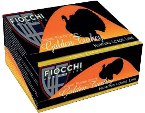 Fiocchi Golden Turkey 12 Gauge 3" 1-3/4 oz #6 Nickel-Plated Lead Shotshell