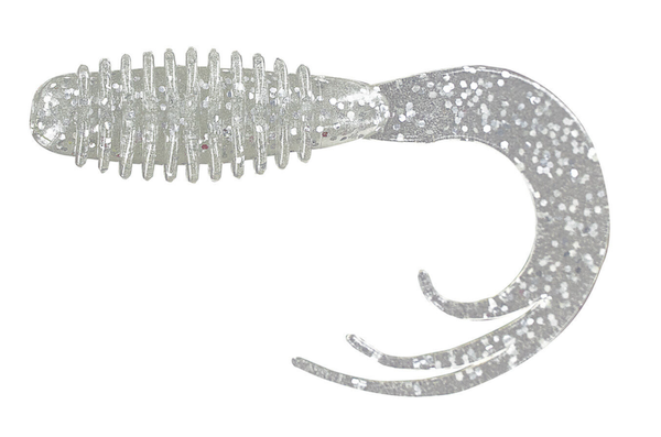 BB 2" RING TRIPLE TIP GRUB GLOW SILVER 10 PK               