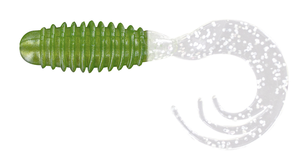 BB 2" RING TRIPLE TIP GRUB SILVER FROG 10 PK               