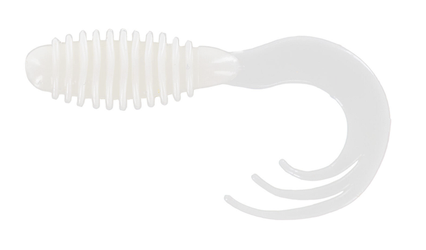 BB 2" RING TRIPLE TIP GRUB WHITE 10 PK                     