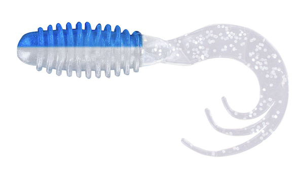 BB 2" RING TRIPLE TIP GRUB BLUE-N-SILVER 10 PK             
