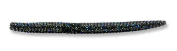 5" SENKO SMOKE W/ BLACK, BLUE & CHARTREUSE FLAKE (10 PACK) 