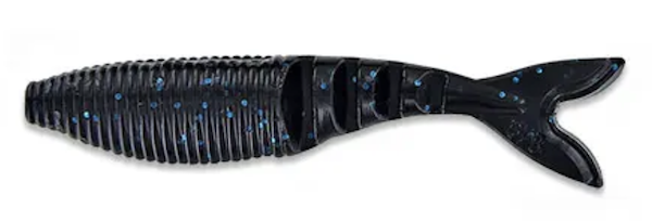 YAMA 4" ZAKO BLACK W/ LARGE BLUE FLAKE (6 PACK)             - GSM Outdoors