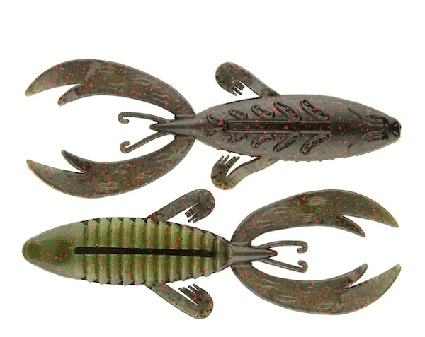 4" ROJAS FIGHTING FROG BLACK NEON/WATERMELON RED FLAKE 25PK