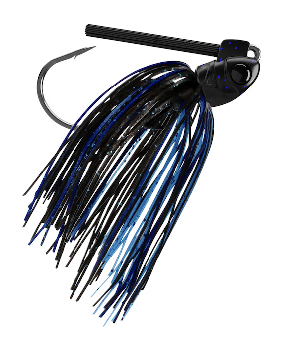 BRUSH PANDA (HEAVY COVER SWIM JIG) 1/4 OZ. / BLACK & BLUE  