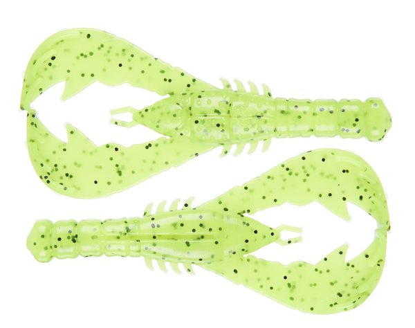 4" YAMA CRAW / CHARTREUSE/BLACK FLAKE (6 PACK)             
