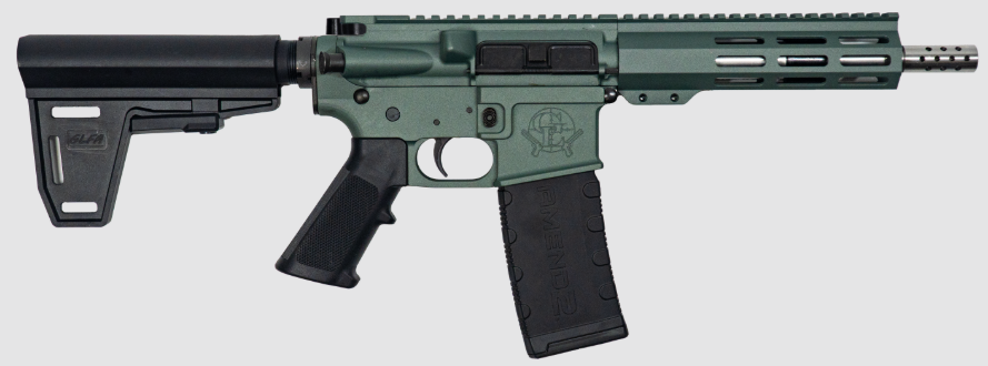 Great Lakes Firearms GL15 AR-15 223 Wylde Braced Pistol 30-Round 7.5" Charcoal Green Cerakote