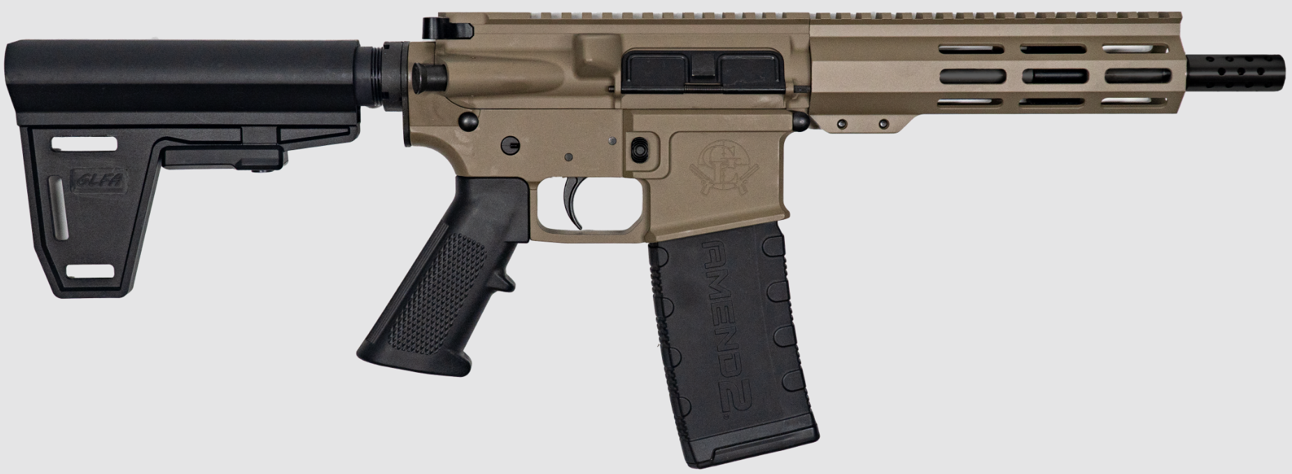Great Lakes Firearms GLFA .223 Wylde AR-15 Pistol with Brace 7.5" FDE (30rd)