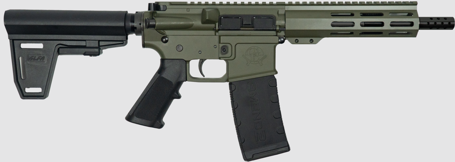 Great Lakes Firearms GLFA AR-15 .223 Wylde Pistol with Brace 7.5" (OD Green)