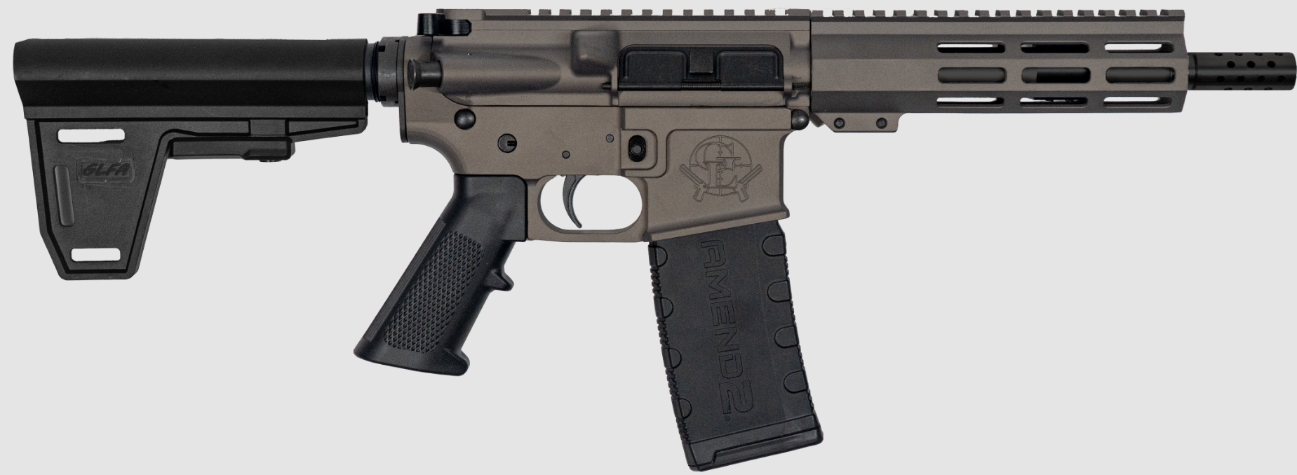 Great Lakes Firearms AR-15 Pistol GL-15 .223 Wylde 7.5" with Adjustable ACE of Brace (30rd) Tungsten Cerakote
